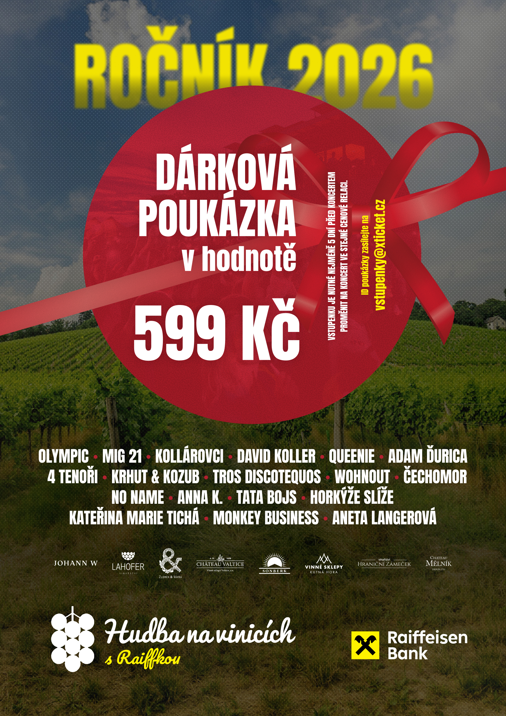 Hudba na vinicích 2026 - Dárková poukázka