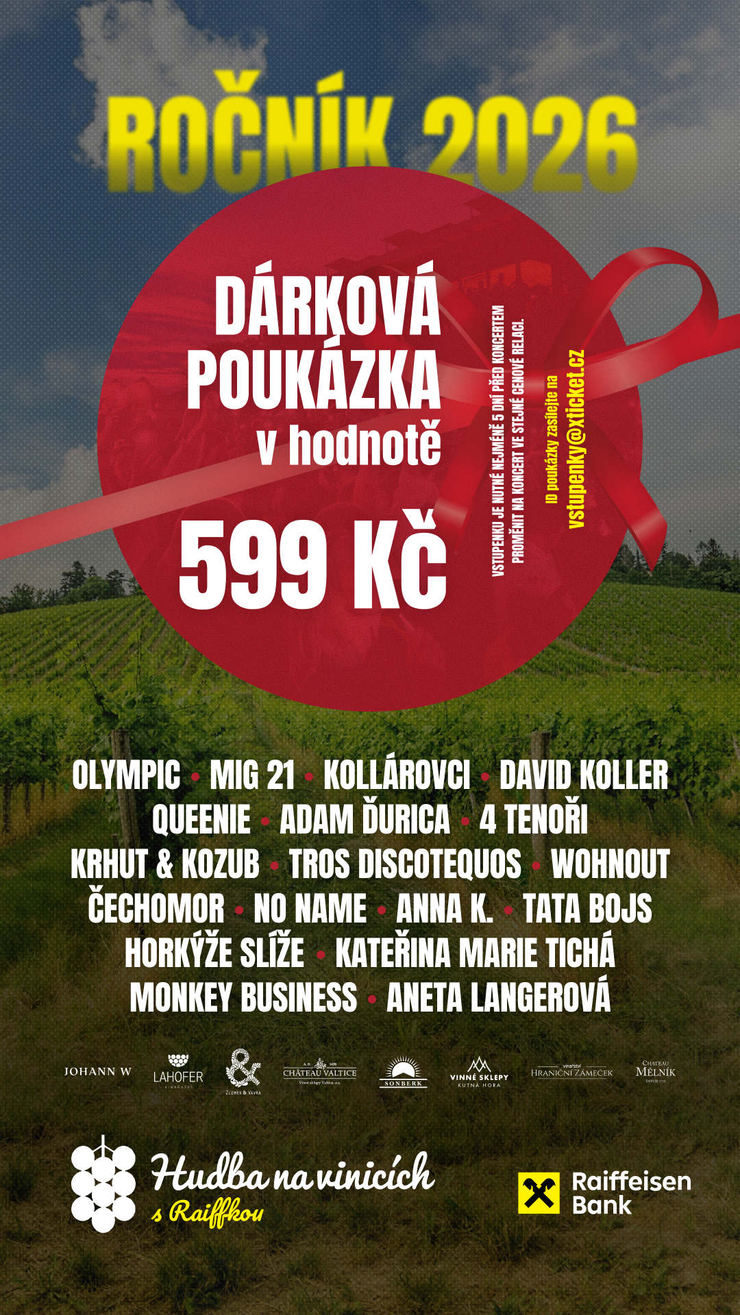 Hudba na vinicích 2026 - Dárková poukázka