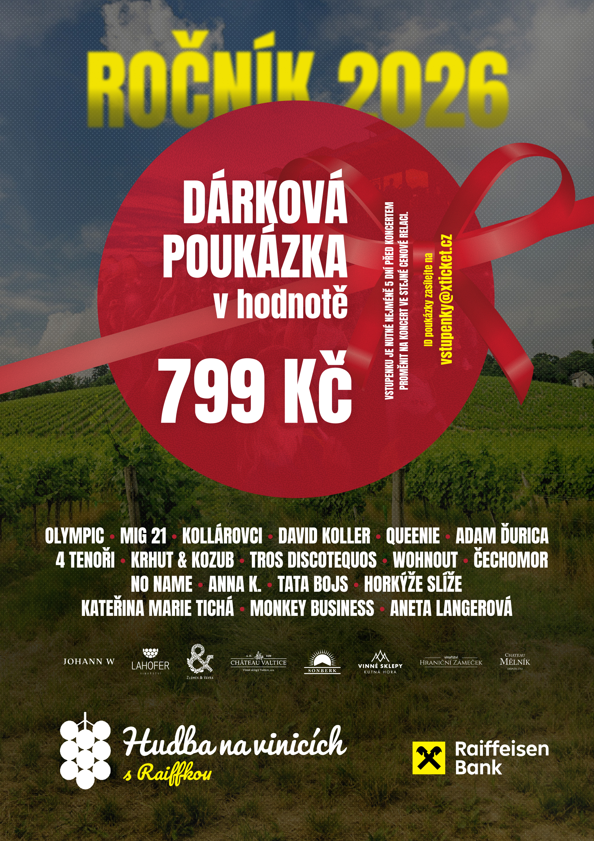 Hudba na vinicích 2026 - Dárková poukázka