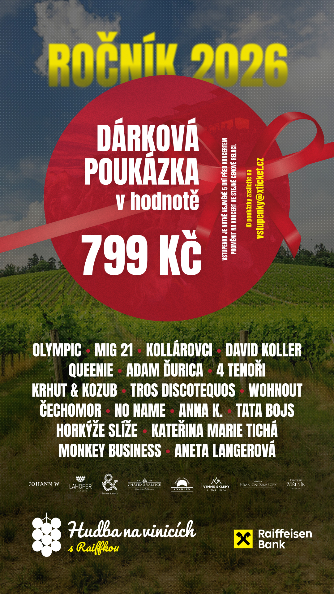Hudba na vinicích 2026 - Dárková poukázka