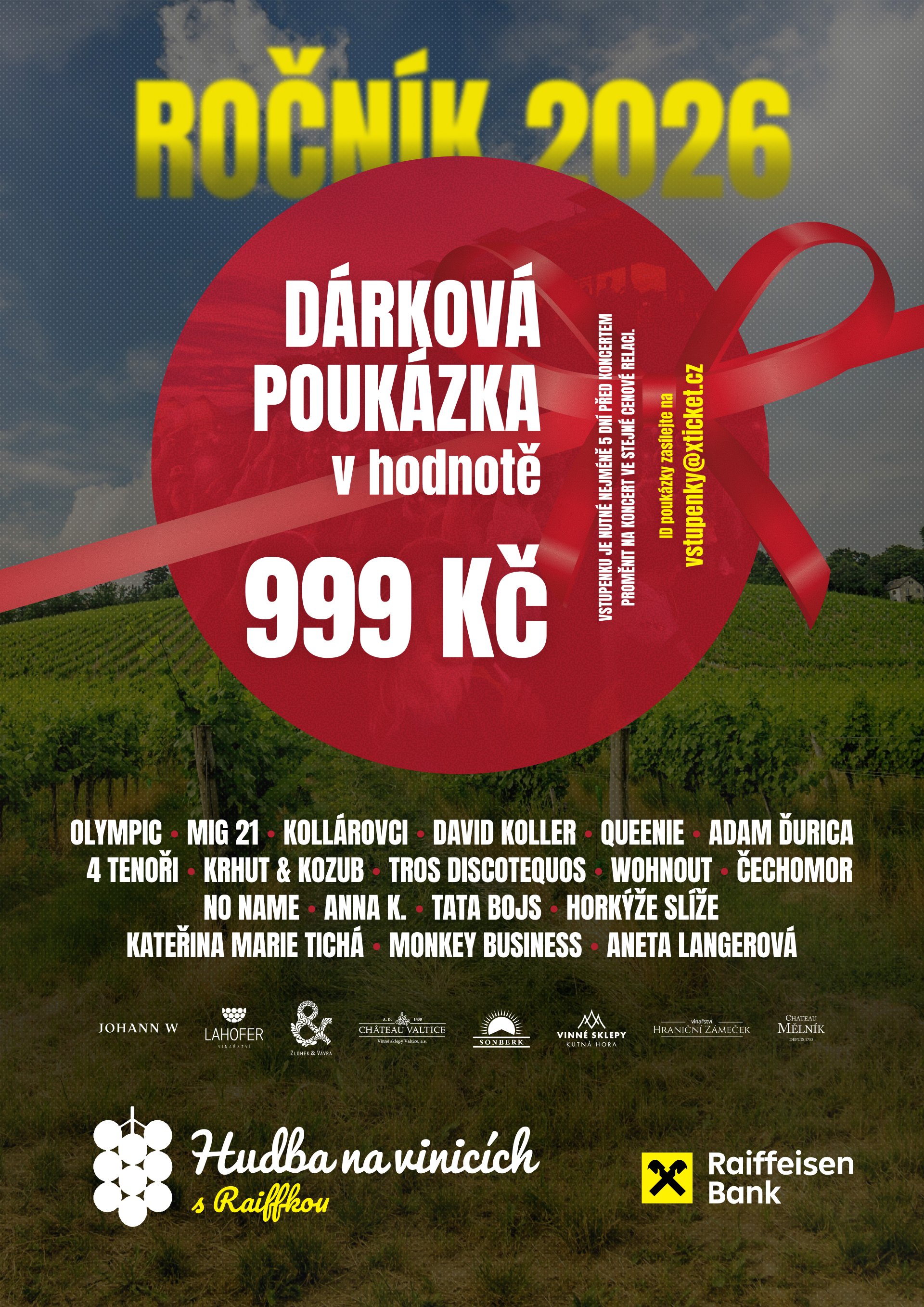 Hudba na vinicích 2026 - Dárková poukázka