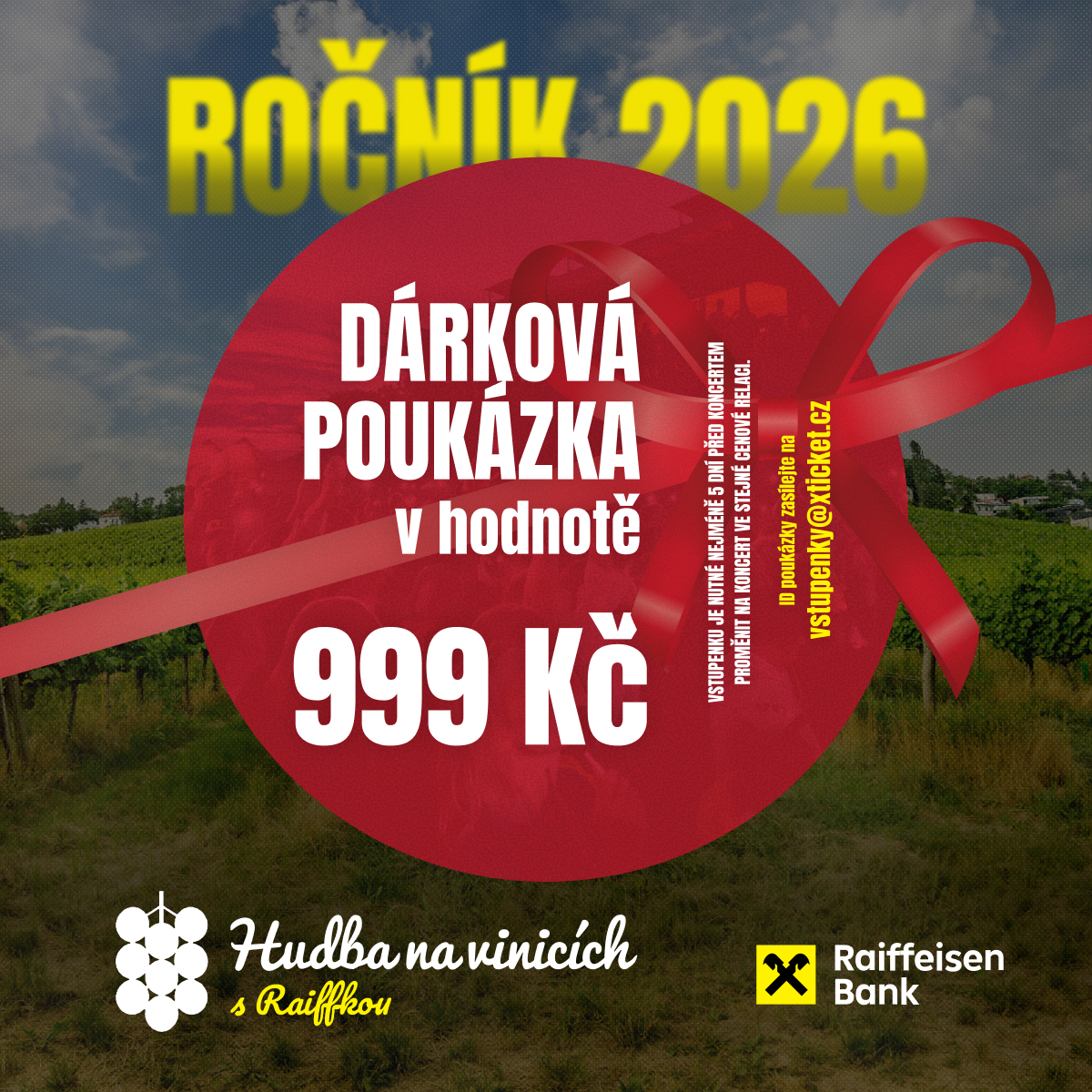 Hudba na vinicích 2026 - Dárková poukázka